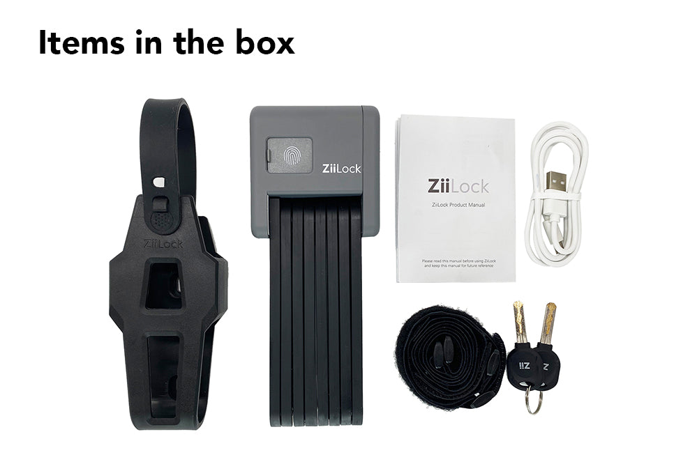 <transcy>ZiiLock | Smart Folding Bike Lock Fingerabdruck &amp; Smartphone entsperren</transcy>